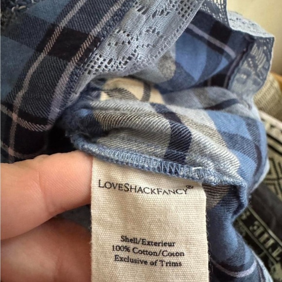 LoveShackFancy Blue Plaid Puff Sleeve Dress - Picture 6 of 9